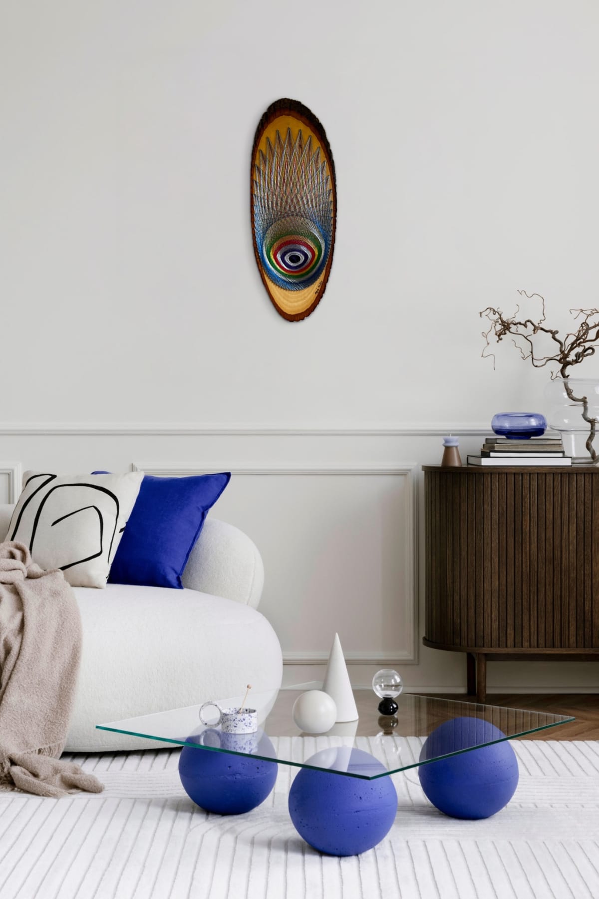 Evil Eye String Art - Handmade Live-Edge Wall Art — handmade string art by Asja