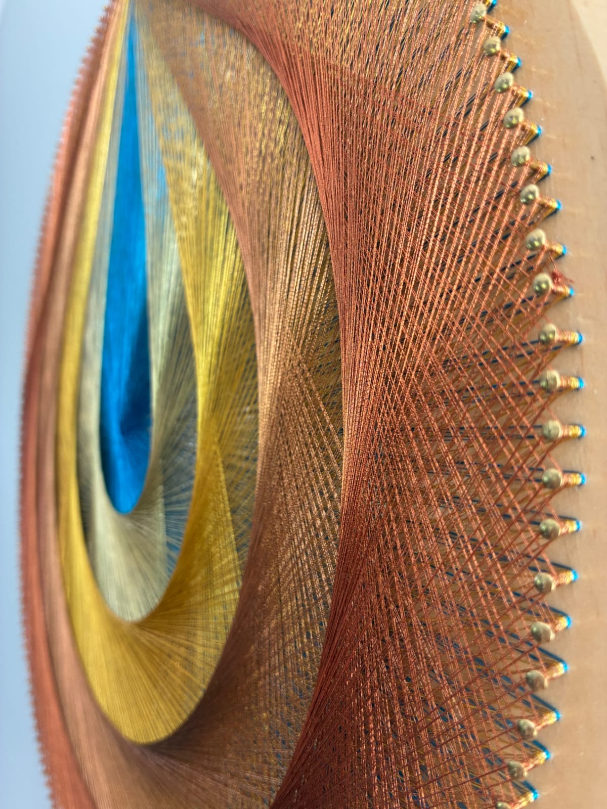 Radiant Teardrop String Art - Handmade Colorful Geometric Wall Art, detail view 5 — handmade string art by Asja