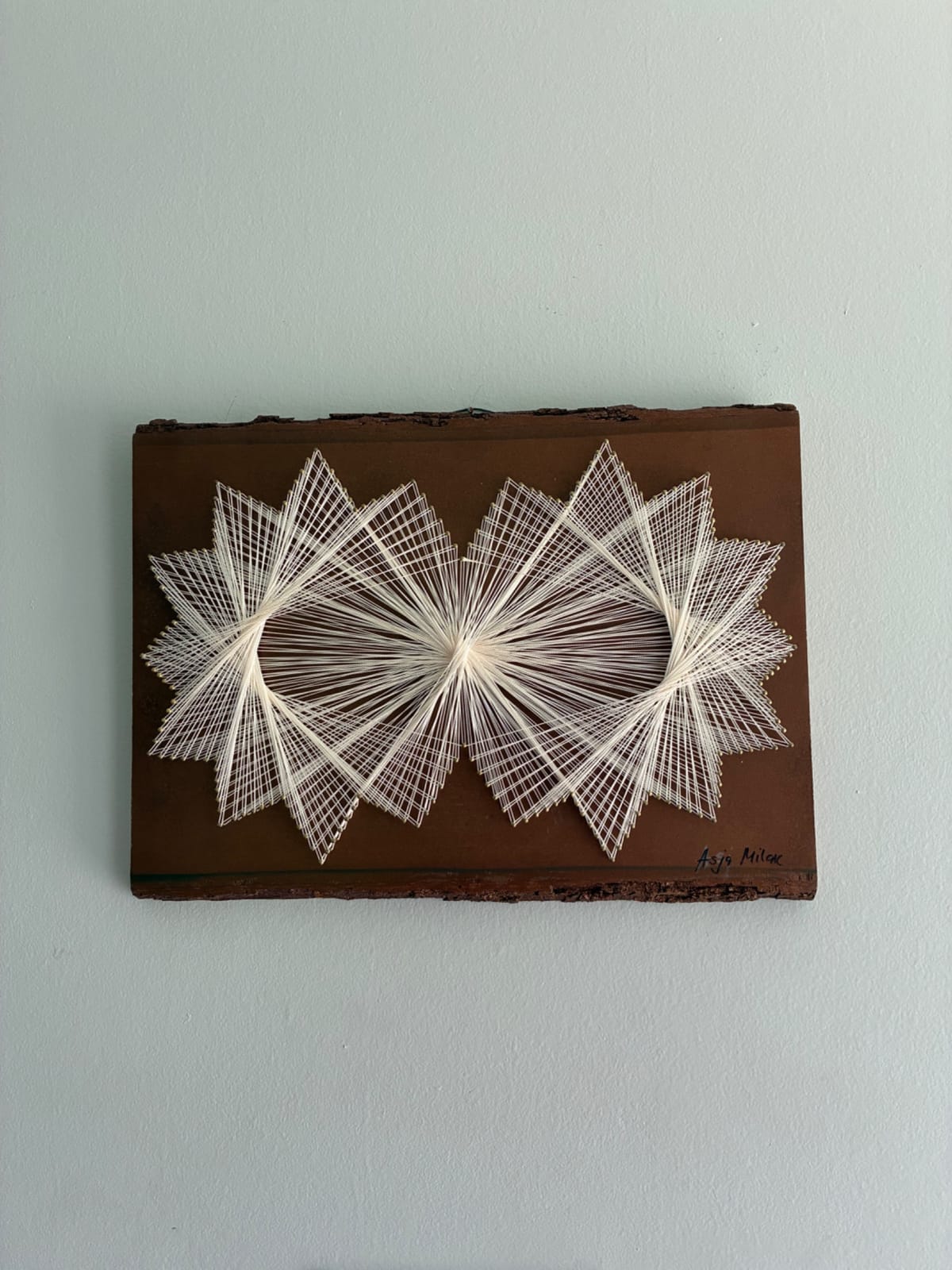 Holiday Star String Art - Handmade Christmas Wall Art, detail view 3 — handmade string art by Asja
