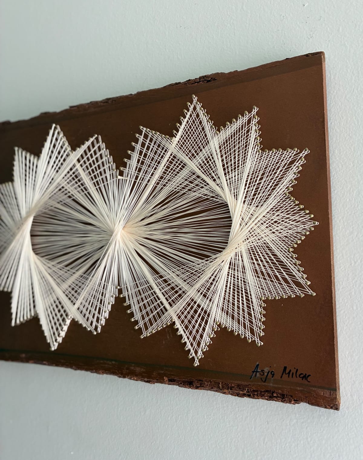 Holiday Star String Art - Handmade Christmas Wall Art, detail view 4 — handmade string art by Asja