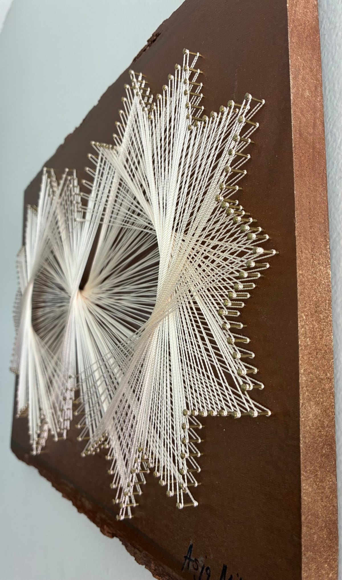Holiday Star String Art - Handmade Christmas Wall Art, detail view 5 — handmade string art by Asja