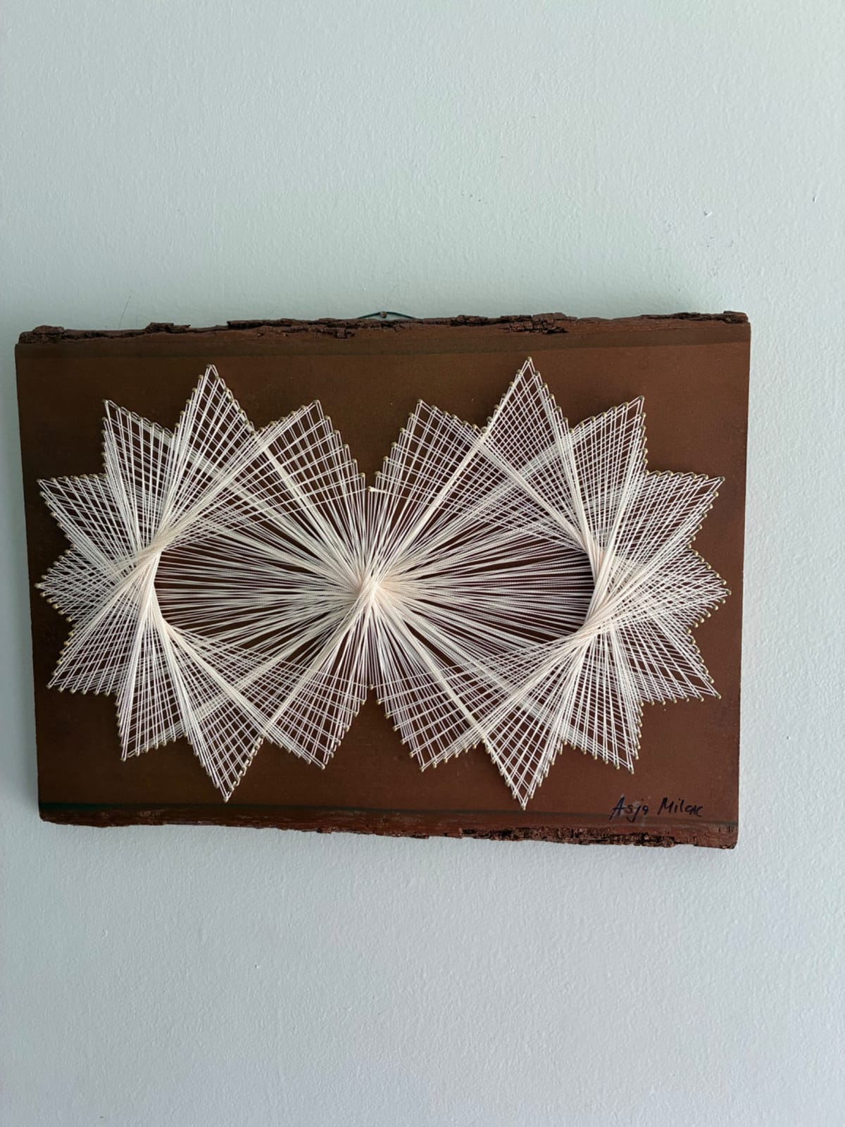 Holiday Star String Art - Handmade Christmas Wall Art, detail view 6 — handmade string art by Asja